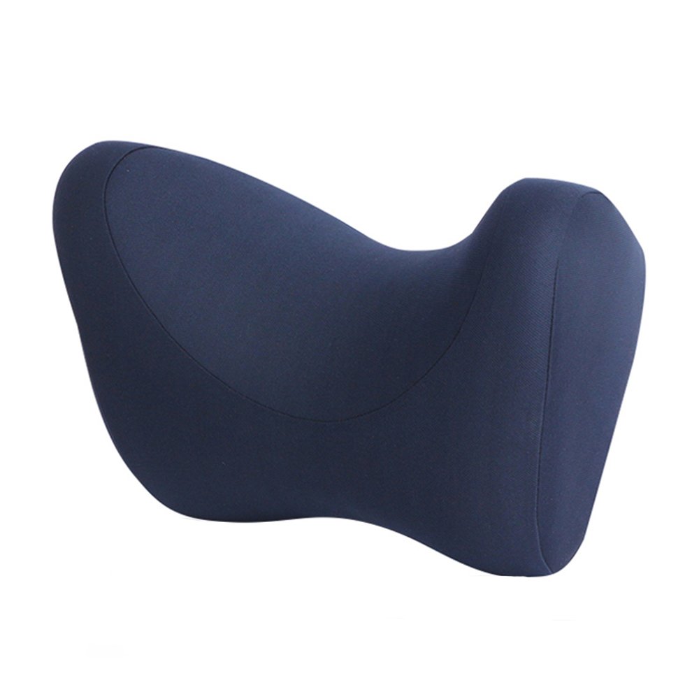 LOCEN Ergonomic Headrest Memory Foam Car Neck Support Pillow,3D Hyperboloid Head Cushion for Driving Travel Office- Royalblue