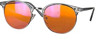Gafas antiluz azul para mujer, lentes rojas para dormir mejor, color naranja, para jugar o trabajar, visión nocturna amarilla