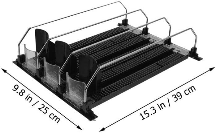 iplusmile 3pcs Beverage Dispenser Automatic Drink Organizer for Vending Machines Smooth Slide Design for Refrigerators and Convenience Stores