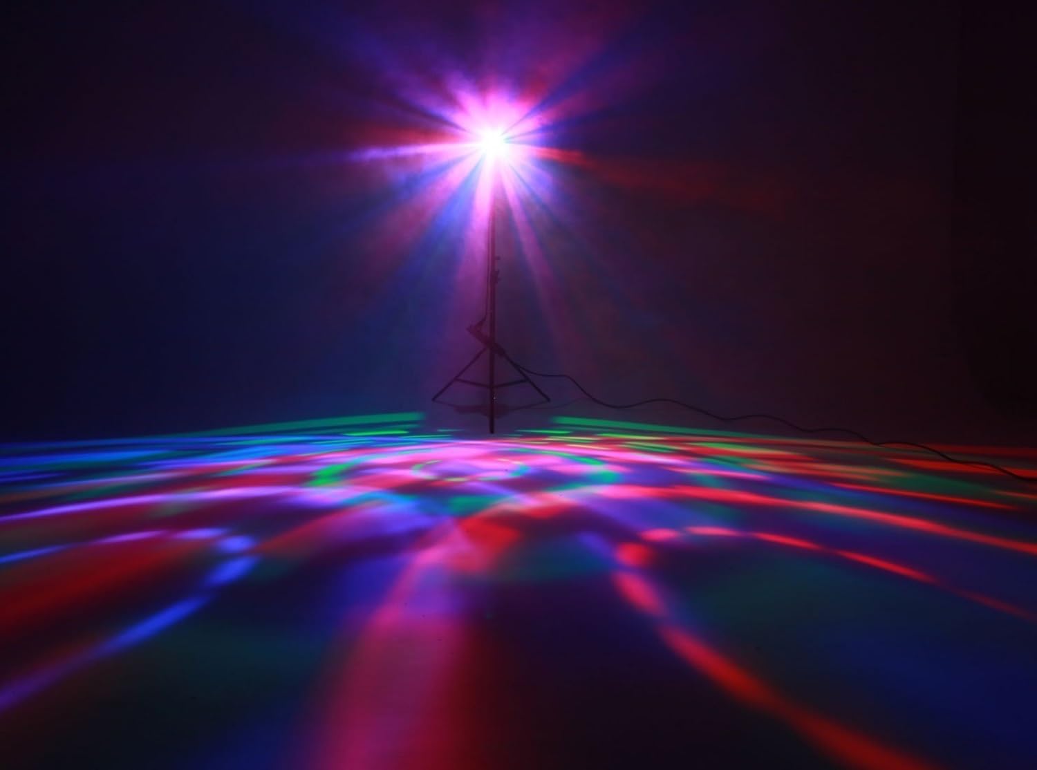N-Gear PartyBar Five Barra de Luces LED PAR RGB DJ con Trípode y Mando | 4 focos PAR RGB - control DMX y modo música - mando a distancia - trípode ajustable - para fiestas, discoteca y escenario