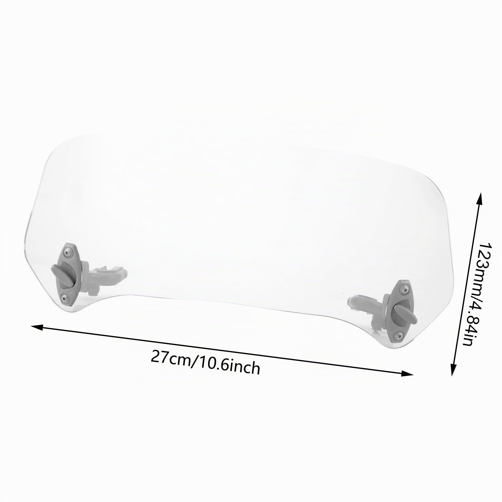Pare-Brise et déflecteurs de Moto, déflecteurs pour Moto becquet déflecteur d'air Spoiler de Pare-Brise Universelle Modifiée Clip Réglable sur Déflecteur Vent Ajustables Extension (Transparent)