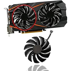 Dotodo 88MM T129215SU PLD09210S12HH P106-100 Ventilador de refrigeración de tarjeta gráfica para Gigabyte GTX 960/1050 / 1060/1070 / GTX 1070 Ti/RX 470 580 Video Enfriador de tarjetas (Fan-A)