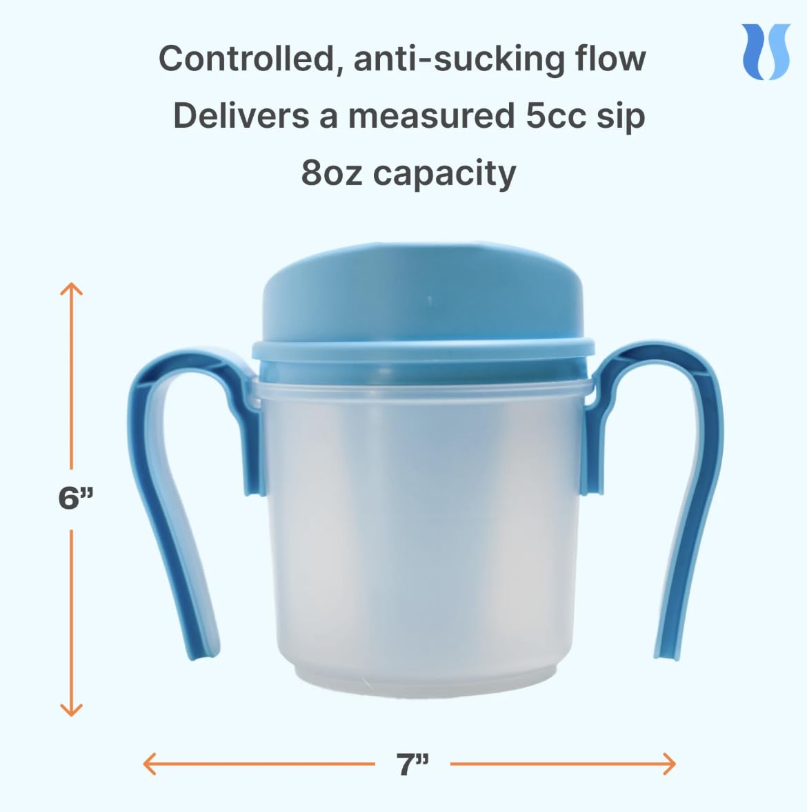 Provale Limited Flow Cup 5 ml – Taza adaptativa para beber con pequeños sorbos controlados y apoyo para la deglución