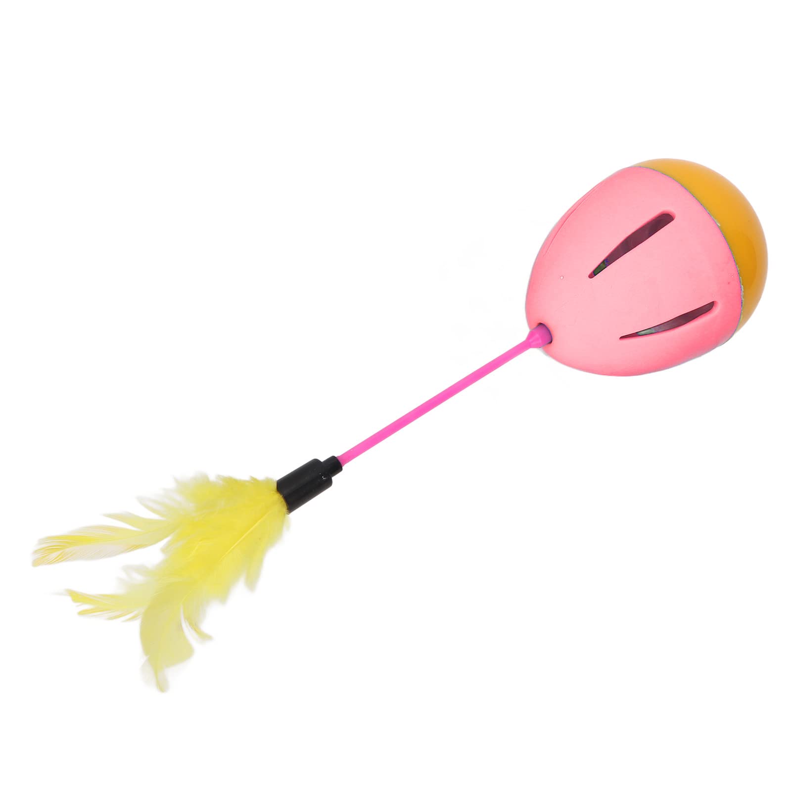 Tbest Feather Toys,Feather Cat Toy Bright Colors 360 Degree Roon Built in Interactive Kitten Toys (#1)