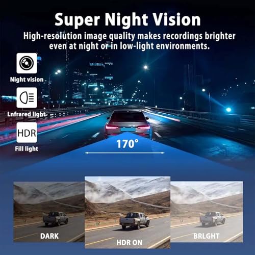 Image of Sakerplus Full View Car Dashcam System, 360 4-Channel Dash Cam for Vehicles, 1080P Full HD Dashcam with 128GB SD Card, Night Vision, G-Sensor & Loop Recording, Dash Cam Front and Rear Coverage