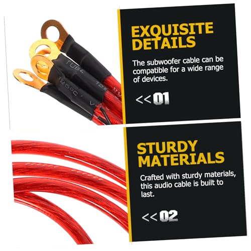 Cables de audio estéreo con transmisión estable sin interferencias para subwoofer 5