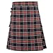 Men's Fashion Scottish Style Plaid Contrast Color Pocket Pleated Skirt Kilt for Men Irish Traditional Red