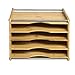 JackCubeDesign 5 Tier Bamboo Office Document File Organizer Desktop Mail Letter A4 Paper Sorter Tray Cabinet Holder Storage Box with Stainless Steel Protection(14 X 10.6 X 10.9) – :MK388A