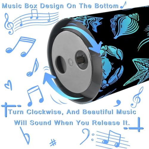 Boîte à musique avec pot à crayons océan, le cadeau idéal pour petits et grands - 3