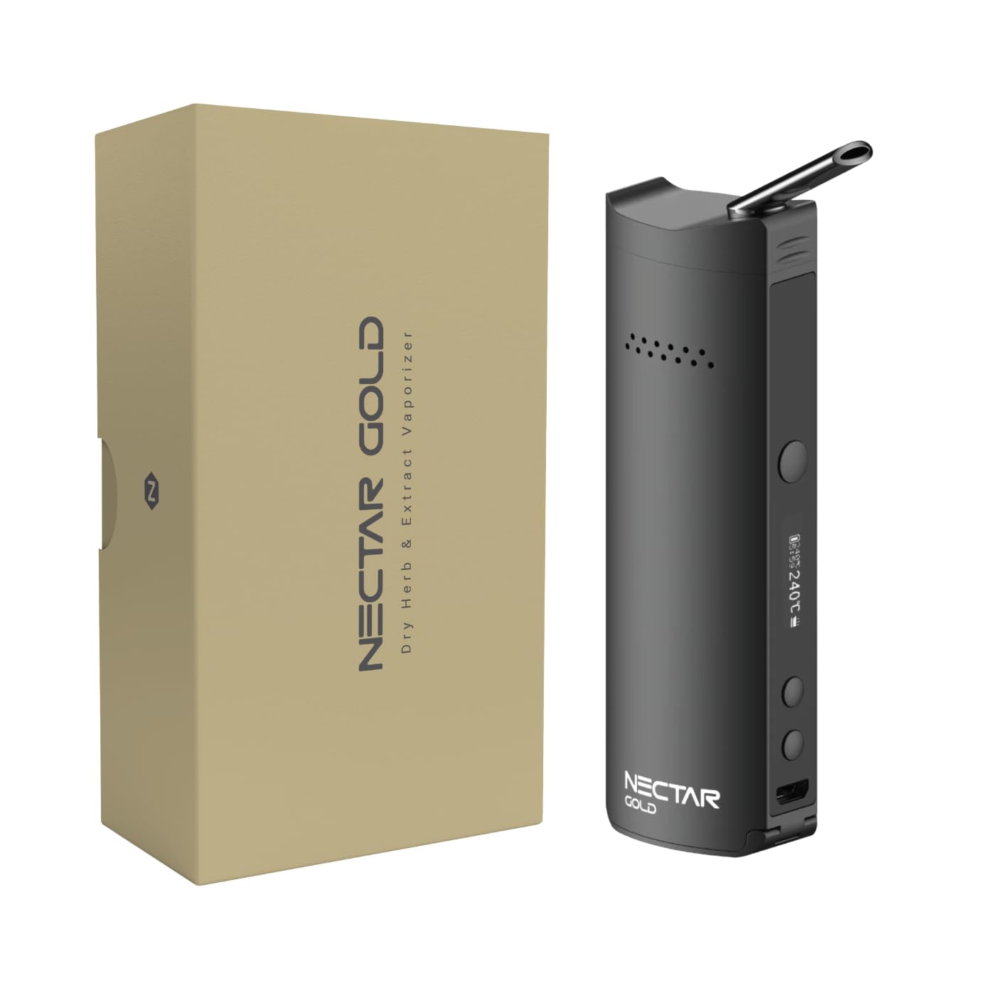Nectar Gold Dry Herb Vaporizer | Vaporiser for Herbs & Extracts with  3-Years Warranty | 8 Session Replaceable Battery, Isolated Airflow,  Temperature Precision, Accessories Included: Amazon.co.uk: Electronics &  Photo