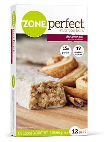 Zone Perfect Nutrition Bar, Cinnamon Roll, 1.76 Ounce, 12 Count by Zone Perfect
