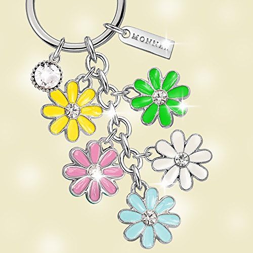 Daisy Sunflower Natural Flowers Keychains Clip Hook Key Ring Purse Charms Pendants Accessories with Velvet Bag Z511 image 5