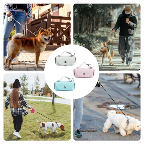 3 Stück Kotbeutelspender Hundekotbeutelspender Kotbeutelhalter Hundekotbeutel Halter Kotbeutelspender Für Hunde Geeignet Für Die Meisten Standard Hundekotbeutel (Grau, Rosa, Hellblau)
