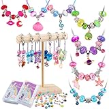 Yinson 130 Pcs Beads Jewelry Making Kit – Charm Bracelet and Necklace DIY Set with Pearl, Shell & Pony Beads, Creative Arts and Crafts Gift for Birthday