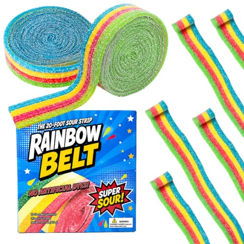 Rainbow Sour Licorice Candy Bulk, Assorted Fruit Flavors, Gelatin Free