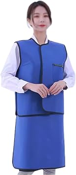 Lead Apron X-ray Lead Apron Set, with Lead Vest Skirt, for Hospital Surgery Nursing Homes, Robust Sturdy0.5mmPb,M/21.65x23.62in