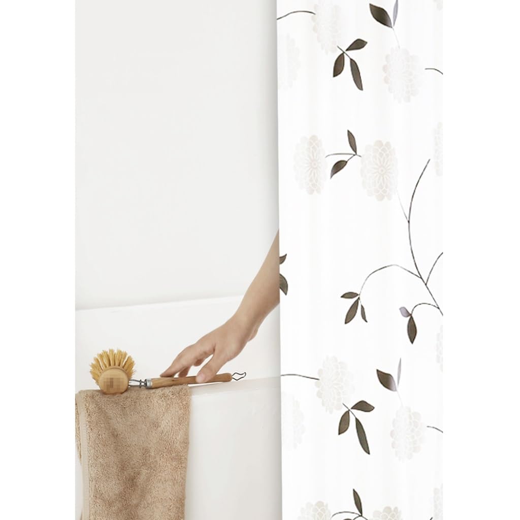 ARINAL Revestimiento de Ducha de PEVA, Cortina de Ducha Gruesa Impermeable, Cortina de Puerta de Bloque de baño con Gancho (Size : W180xH200cm)