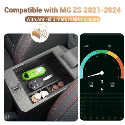 Accessoires de rangement pour console centrale MG ZS 2022 2023 2024