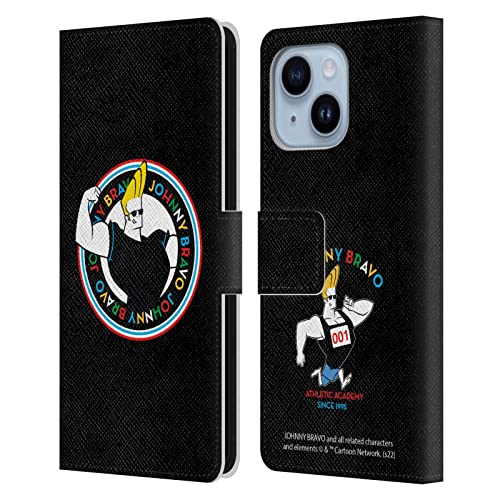 Étui portefeuille Johnny Bravo en cuir imprimé pour iPhone 14 Plus