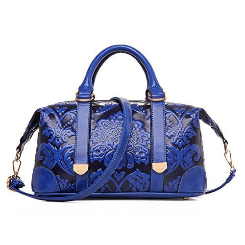 Mme épaule paquet diagonale et sac Boston de style chinois embossé pour femme active