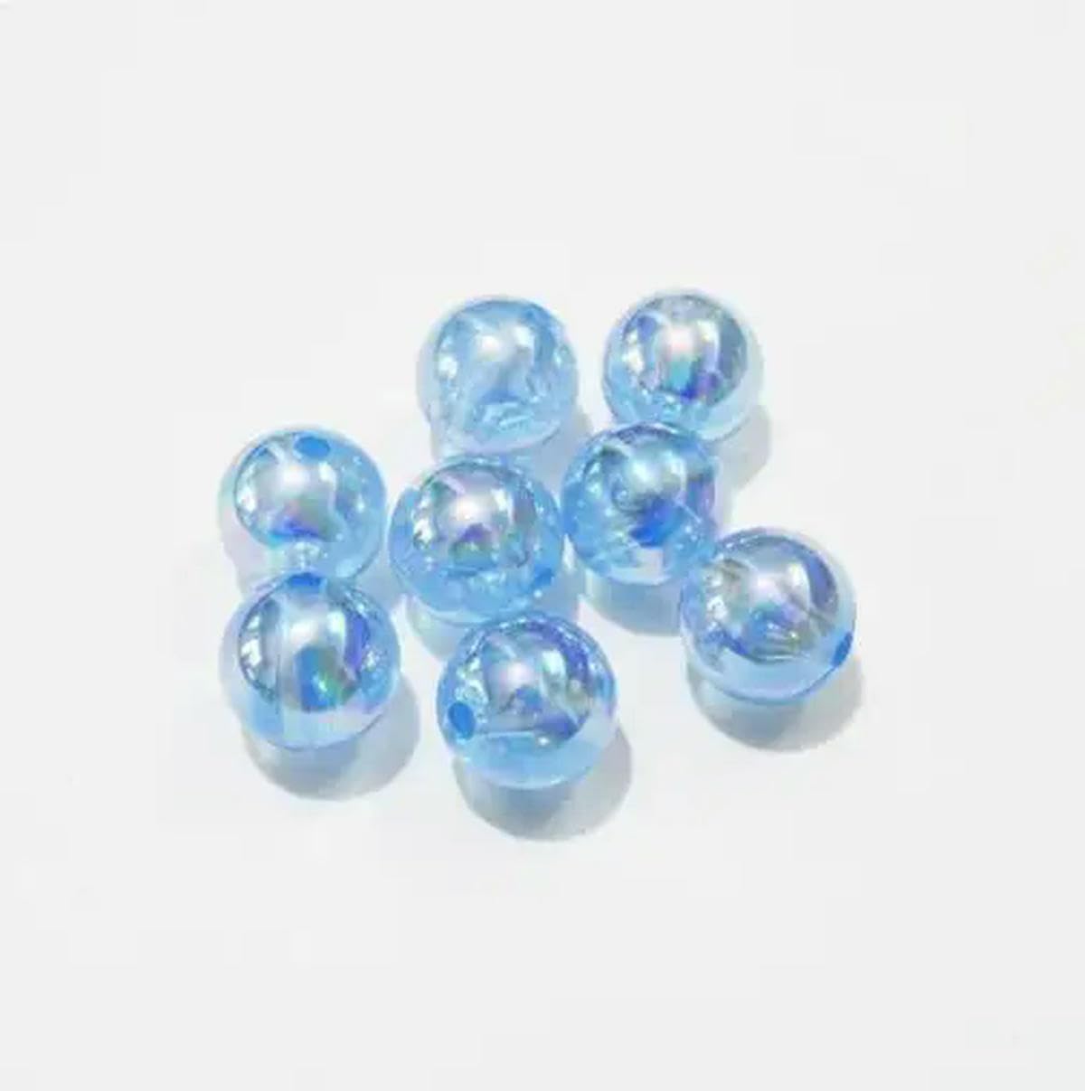 Cuentas AB chapadas en acrílico transparente de 6mm/8mm/10mm/12mm para joyería DIY/diseño hecho a mano-blue-6mm 4500 Uds por bolsa