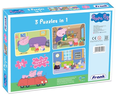 Image of Frank Peppa Pig (26 Pieces) 3 in 1 Jigsaw Puzzle for Kids Above 4+ Years - Fun & Challenging Brain Booster Games - for Focus and Memory - Encourages Creative Thinking - 60404