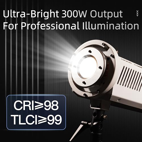 Image of TP300C Photography Lighting，300W LED Video Light ， TLCI 99+ CRI 98+Studio Light for Video Recording /Streaming /Photography 5600K+200k