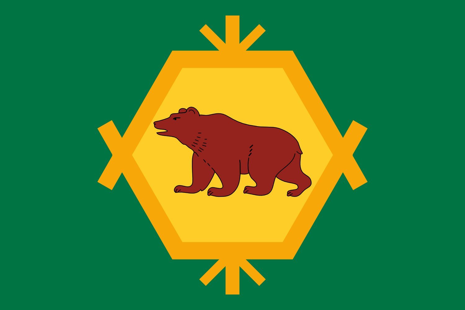 Drapeau Burzyansky rayon Bashkortostan grand pavillon extérieur tissu