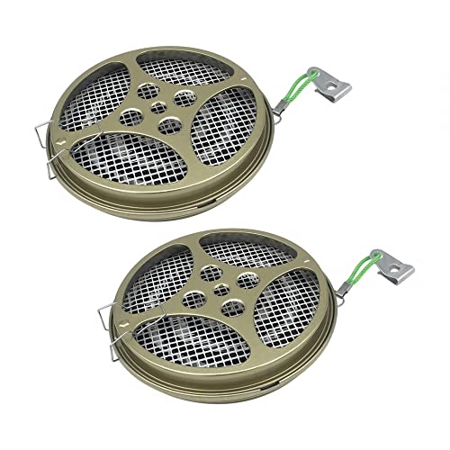 Mosquito, 2 contenitori a spirale per zanzare, con coperchio, in metallo, per appartamenti, uffici, terrazze, ponti, piscine, campeggi