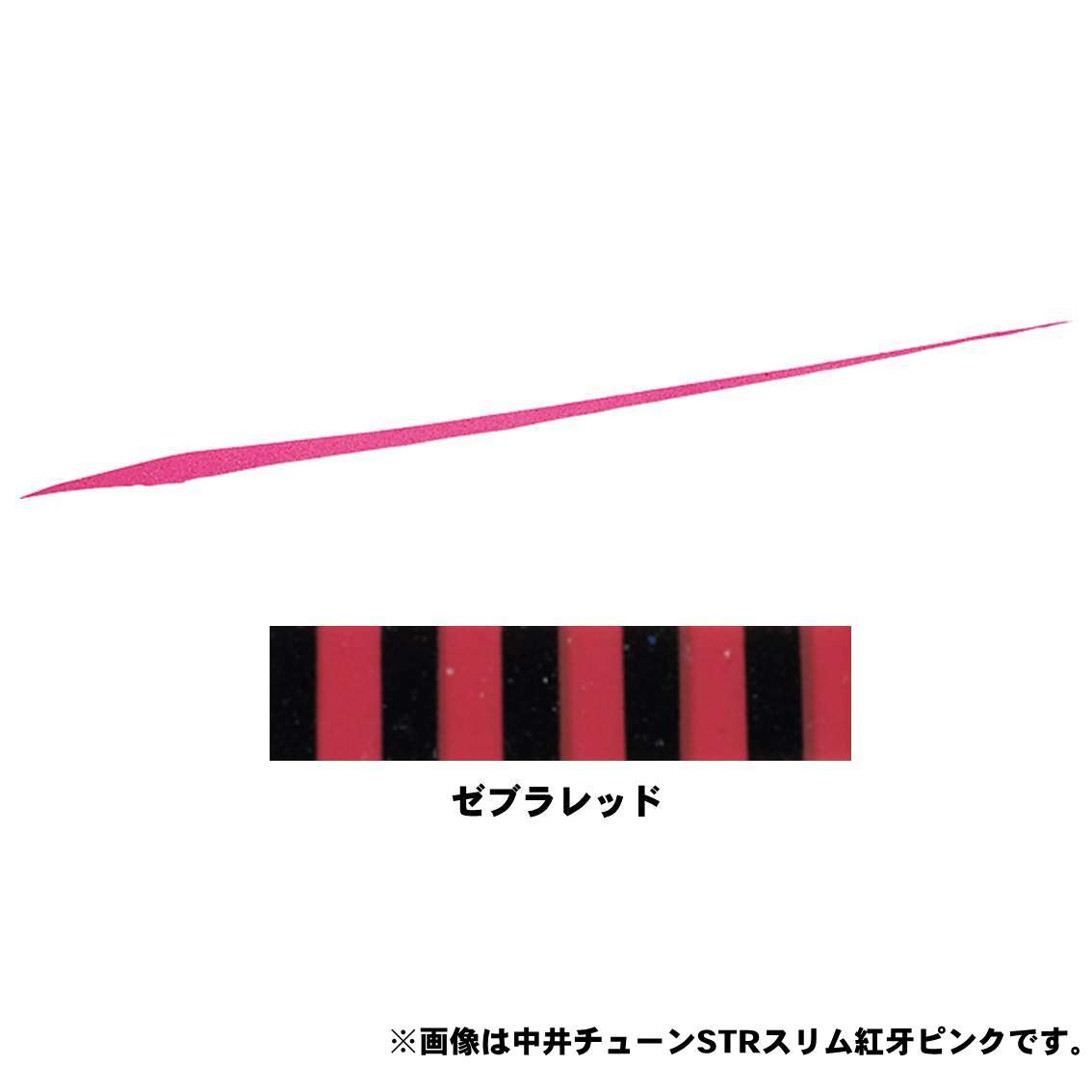 DAIWA Tai Lava Red Zebra Lure, Silicone Tie Nakai Tune, Str (Straight), Slim, Red Zebra