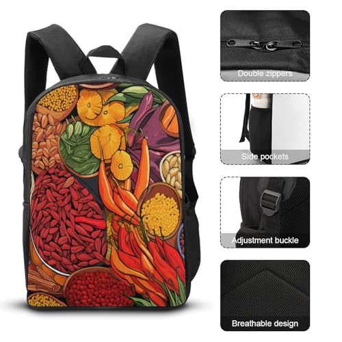 Sac à dos enfants Spices 17 pouces avec imprimé cartoon 3D pour la maternelle et l'école