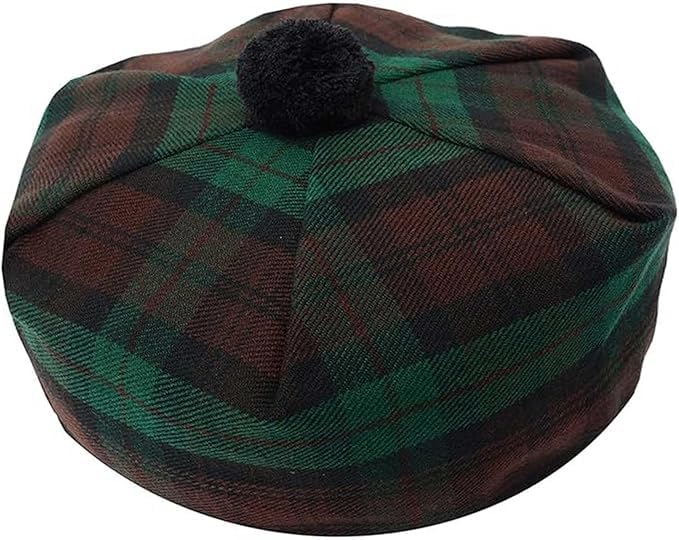 Scottish hat Scottish Traditional Tam o' Shatner Tammy Hat Made up of Tartan Acrylic Wool (Brown Watch)