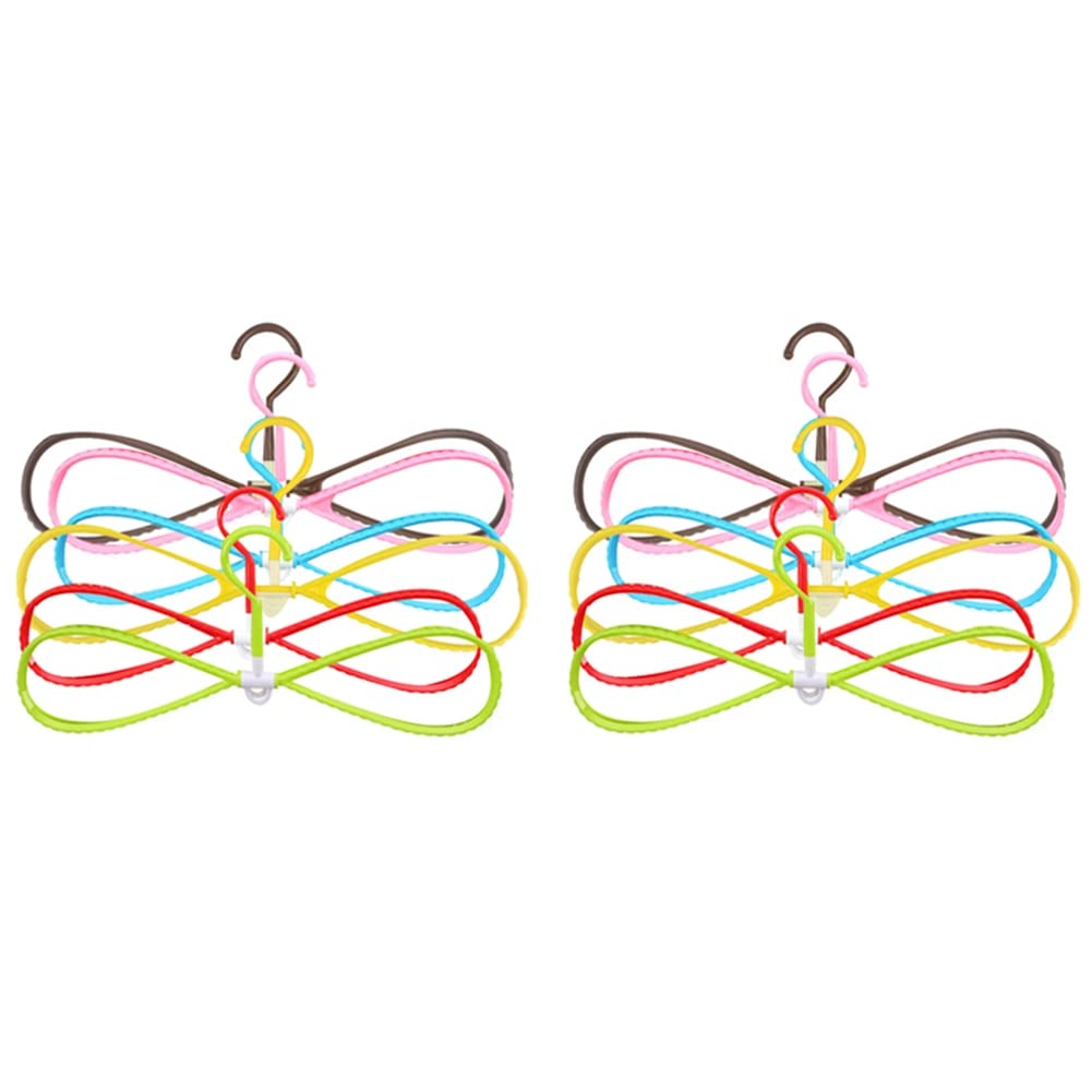 Hndhbfgrt 12Pcs 8-Shaped Plastic Non-Slip Hanger Space Saving Clothes Drying Rack Hanger Coat Hangers