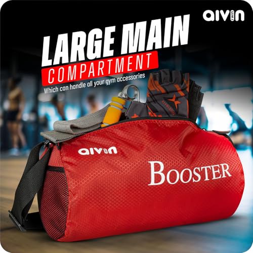Image of Aivin Booster Multipurpose Gym Bag | Gym Bags | Adjustable Shoulder Bag for Men |Duffle Gym Bags for Men | Fitness Bag | Carry Bags | Sports & Travel Bag | Sports Kit | Duffle Bags Travel