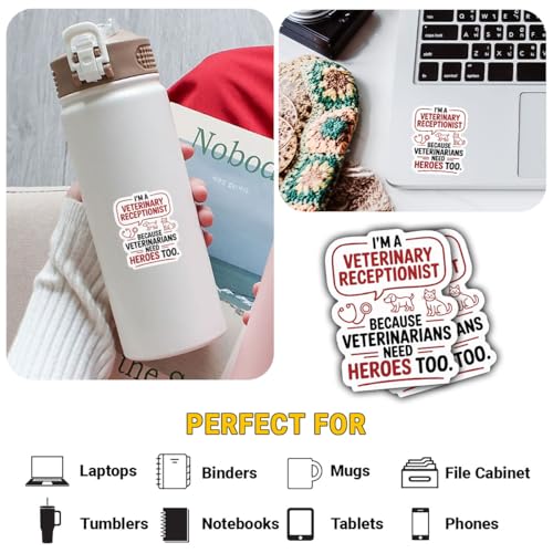 Calcomanías de vinilo resistentes e impermeables para la recepción de clínicas veterinarias, 3 ud 6