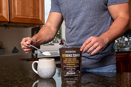 Rapidfire Ketogenic High Performance Instant Coffee Mix, Supports Energy and Metabolism, 15 Servings, brown, 7.93 ounce (pack of 1)