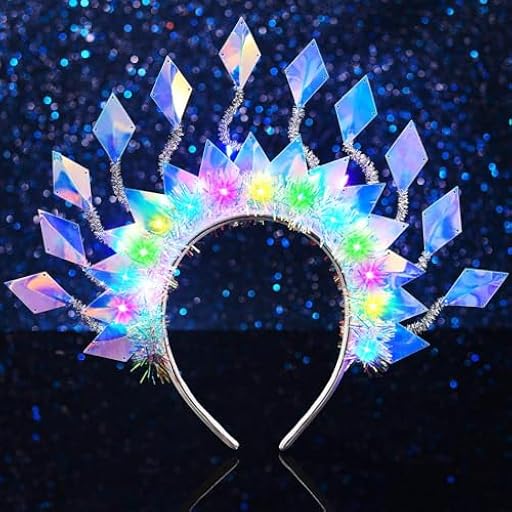 Handcess Diadema con luz LED para carnaval, accesorios para el cabello para fiestas rave, accesorios para el cabello para mujer | Ya disponible en tu tienda friki favorita! En mundofriki.es!