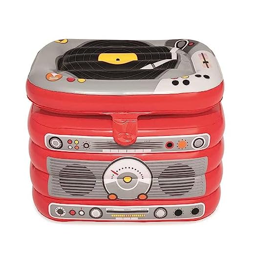 Bestway 43184 - Nevera Hinchable Flotante Tocadiscos 61X53 Cm