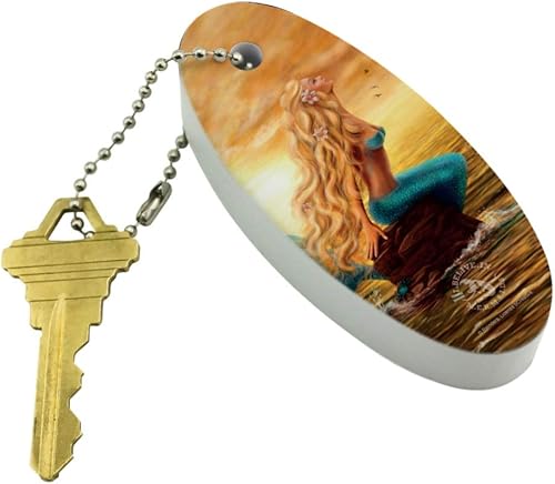 Miniatura 2 de GRAPHICS & MORE I Believe in Mermaids - Llavero flotante de espuma ovalada para barco de pesca, boya, Multi