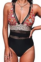 Boldgal Women's Animal Print Plus Size One Piece Swimsuit (JJPKNAQAA_Black_2X-Large)