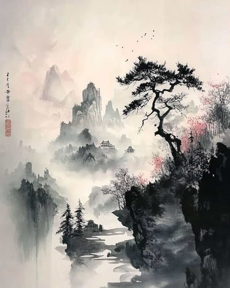 Amazon.co.jp: 中国風景クロスステッチキット、刻印入り11ct中国風光