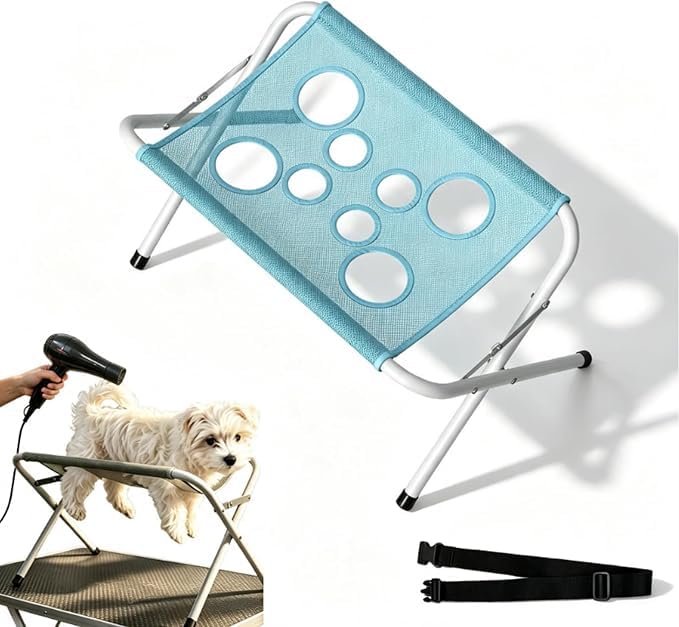 Pet Shower And Grooming Stand, Grooming Pet Bath Stand Mesh Bathing Station Foldable Metal Structure With Quick Surface And Strap Suitable For Pets Washing Maintenance Travel Groomings