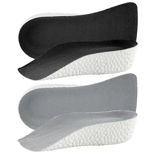 2 paires 3,5 cm Talonnette Rehaussante Homme, Invisible Semelle Rehaussante Homme, Confortable Absorption Des Chocs Talonettes Rehaussantes Femme Respirant...