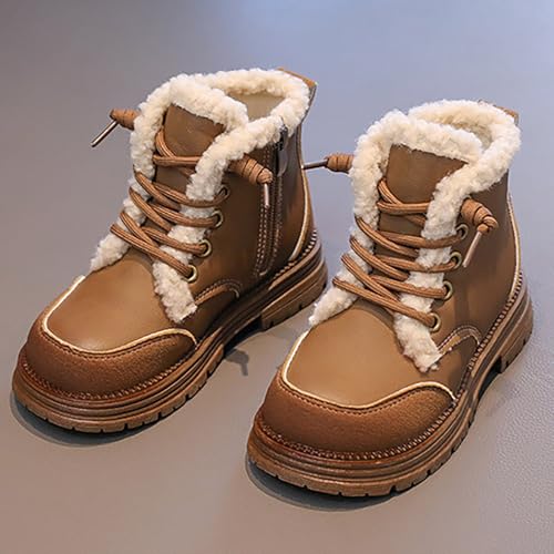 IWIHMIV Toddler Ankle Boots Toddler Winter Boot Toddler Girl Winter Shoes Toddler Snow Boot Warm Waterproof Non Slip Winter Shoes 6
