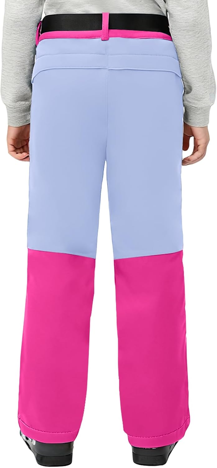 Holure Children's Softshell Fleece Athletic Pants, Waterproof Windproof & Warm Ski Pants with Zipper Pockets - Image 2