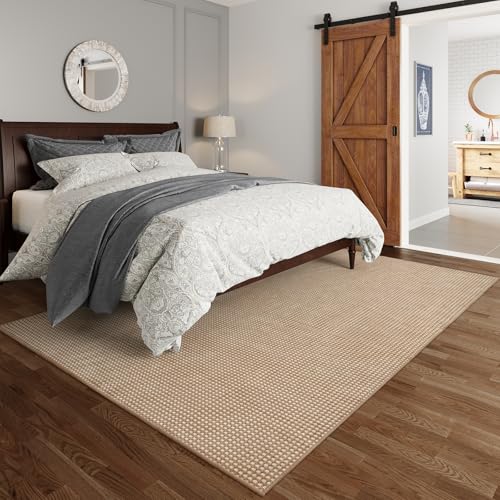 Tapete Boho lavable 5x7 pies antideslizante marrón miniatura 2