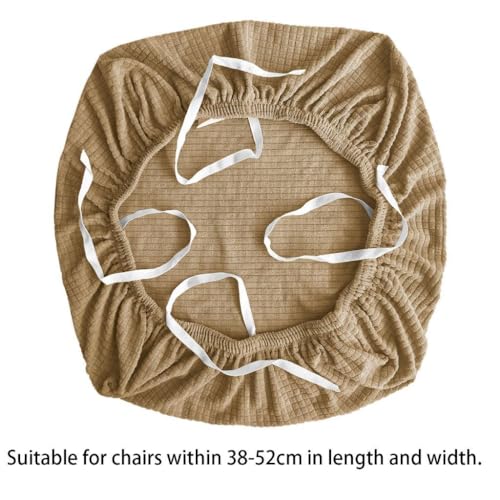 Housse extensible chaise de bureau lavable et ajustable couleur brun