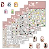 ネイルシール クリスマス 8枚セット 3D 可愛い おしゃれ サンタ 雪だるま 雪の結晶 クリスマスツリー トナカイ クマ 冬 ネイルステッカー ネイルアート シール カラフル 極薄 貼るだけ ジェルネイル デコパーツ マニキュア 飾り DIY 大人 子供 クリスマス