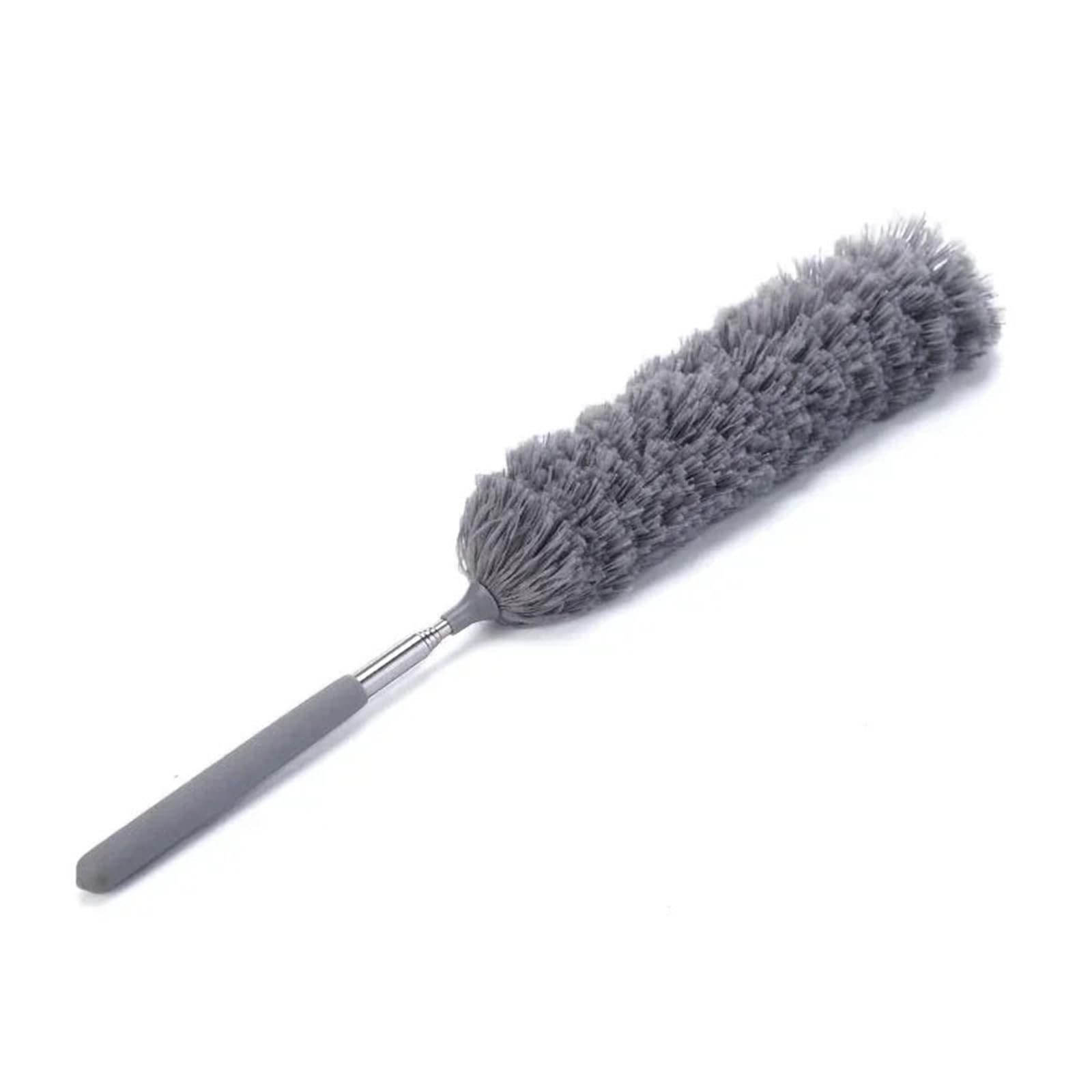 Extendable Dusters For Cleaning 2pc 360 Electrostatic Dust Duster Telescopic Stainless Steel Household Feather Cleaning Tool(Gray)