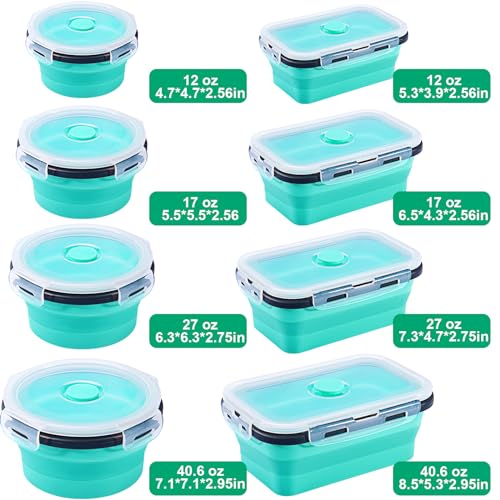 8-Pack-Collapsible-Food-Storage-Containers-With-Lids-Collapsible-Storage-Containers-Sets-Silicone-Collapsible-Bowls-For-Camping-RV-Accessories-Travel-Trailer-Must-Mixed-oz-8